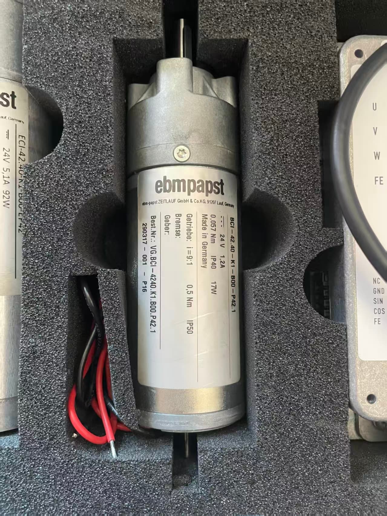 ebmpapst BCI 42.40 K1-800-R42 motor label