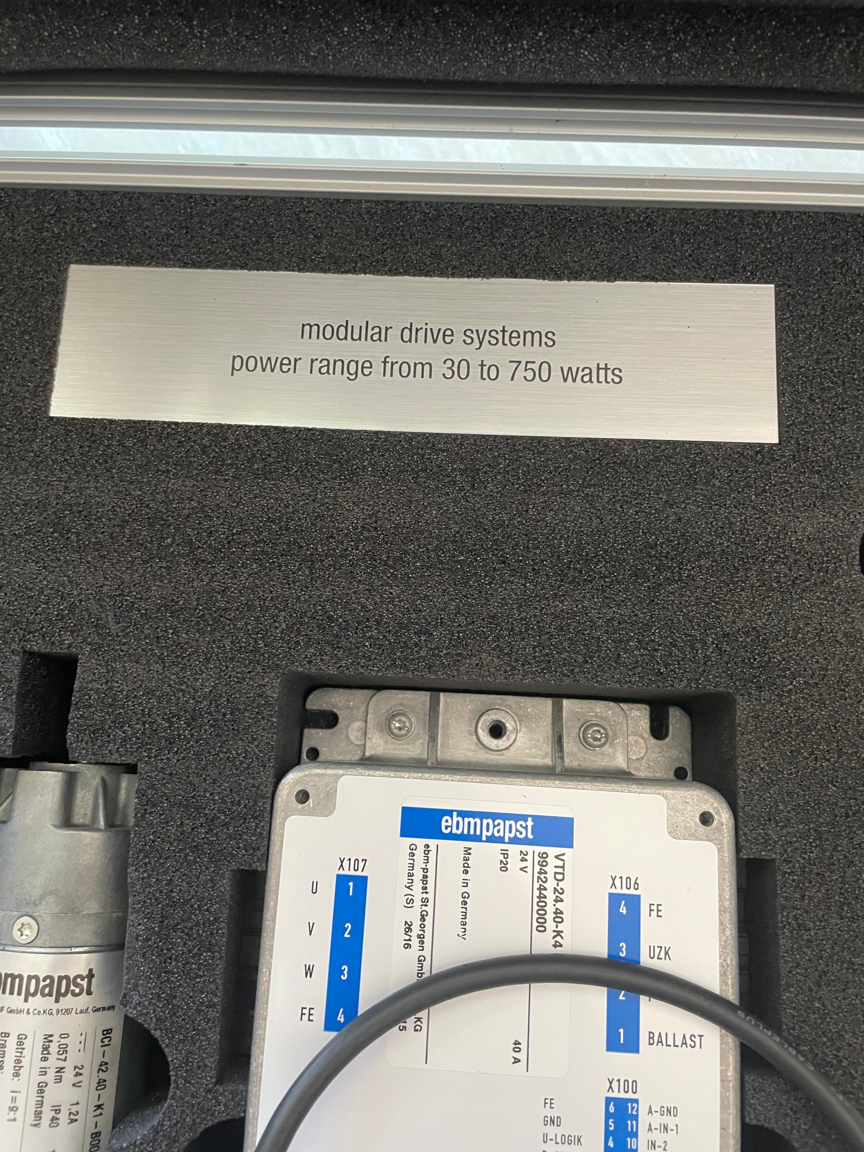 ebmpapst VTD 24.40-K4 modular drive system controller label