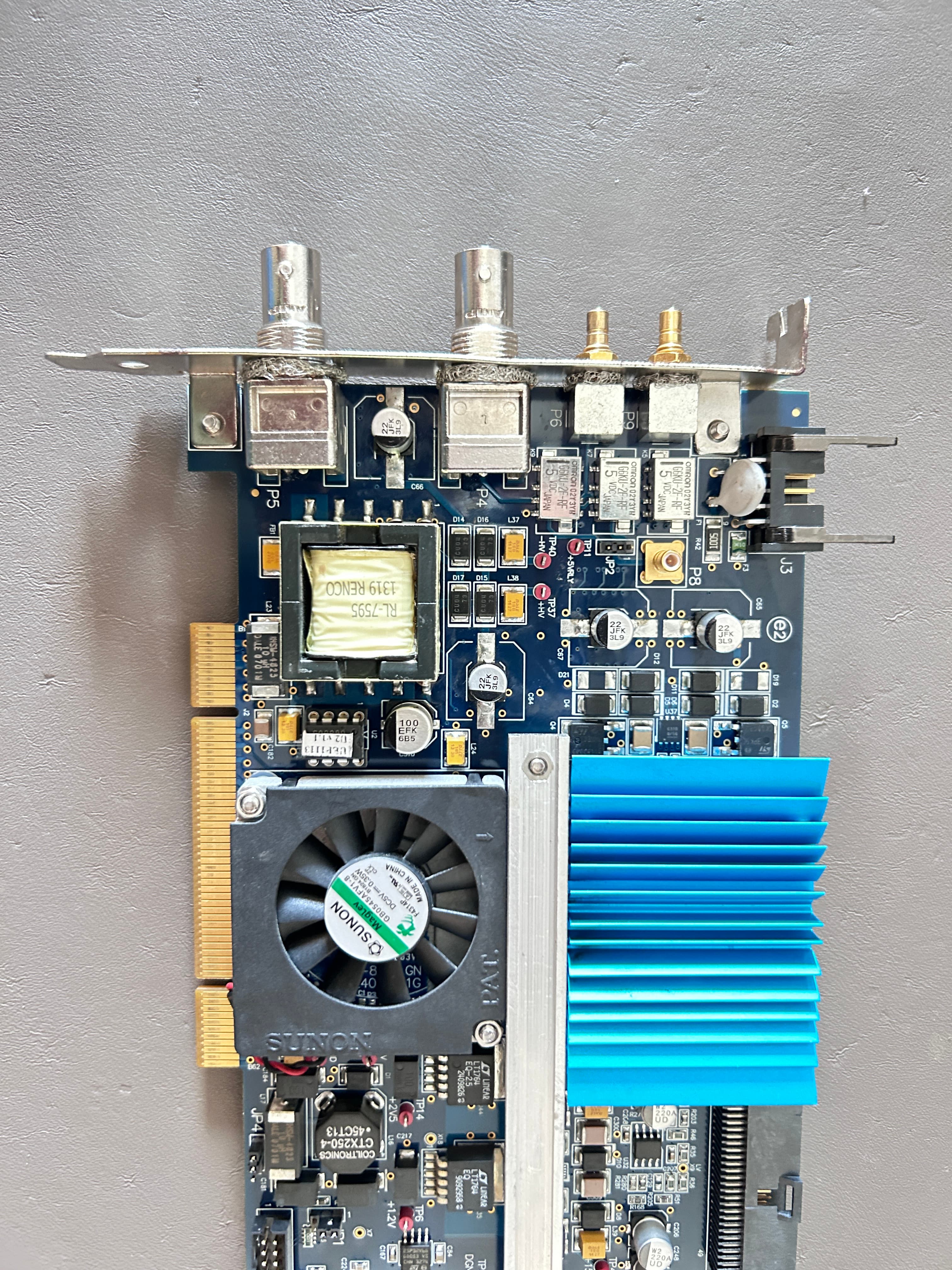 Mistras ARB-1410 14-bit DAC NDT Card Fan and Heatsink View