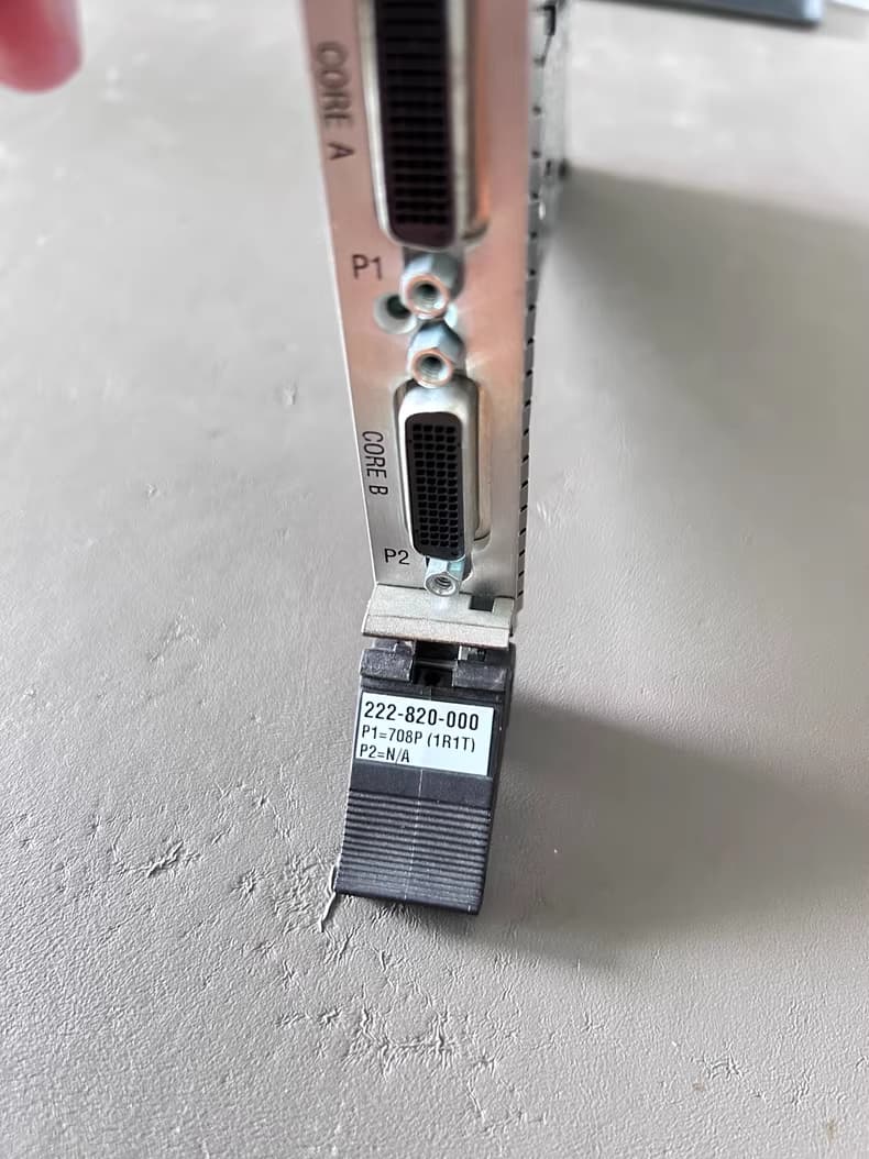 ARINC 708 Module 222-820-00 Faceplate Part Number Label