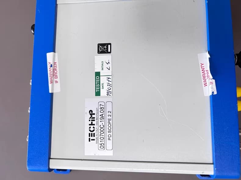 Techimp PDSCOPE 2.2 Serial Number 0510700C-19A087 Label