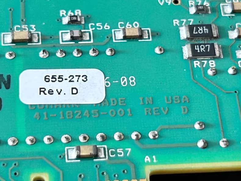 Comark PC Server Data Interface Board Connectors Detail 41-18245-001